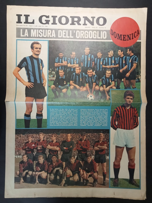 rivista IL GIORNO Domenica numero 12 - Mazzola con INTER e Rivera con MILAN