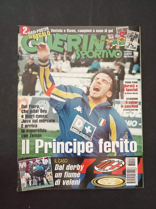 rivista GUERIN SPORTIVO anno 1998 numero 46 - Del Piero (con poster)
