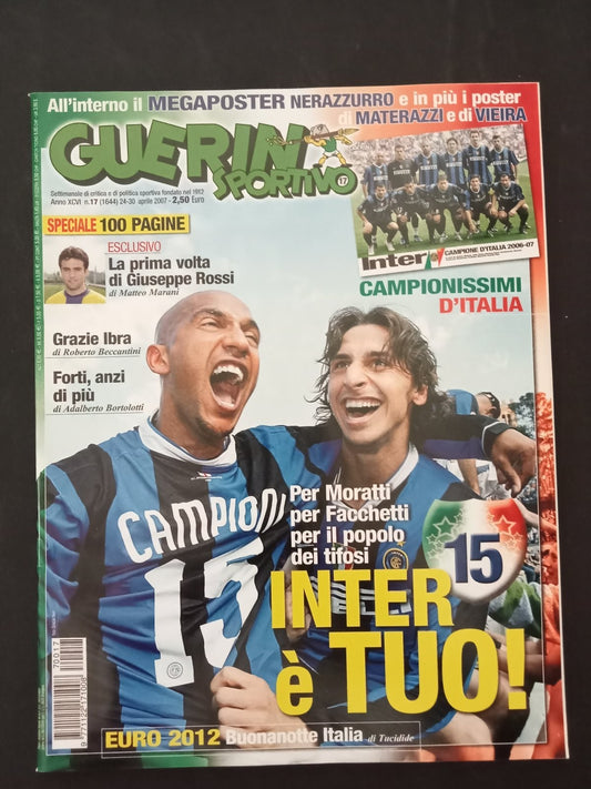 rivista GUERIN SPORTIVO anno 2007 numero 17 - Ibrahimovi? (con poster)