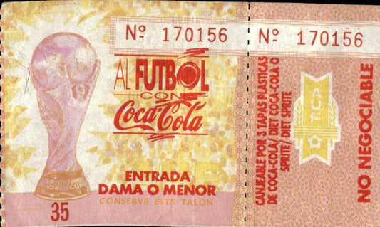biglietto stadio AL FUTBOL CON COCA COLA N 170156