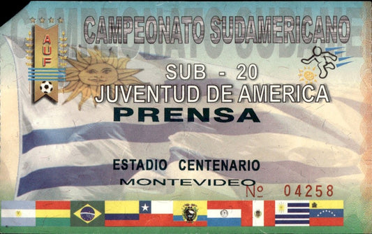 biglietto stadio CAMPEONATO SUDAMERICANO JUVENTUD DE AMERICA PRENSA