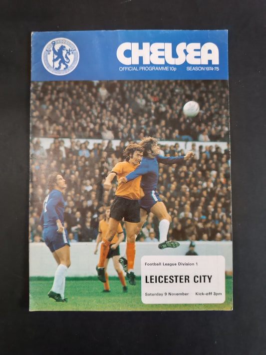 Programma CHELSEA Official Programme anno 1974-75 Chelsea/Leicester City