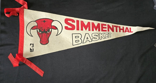 Gagliardetto Pennant  SIMMENTHAL Olimpia Milano Basket FIP originale  oltre 60cm