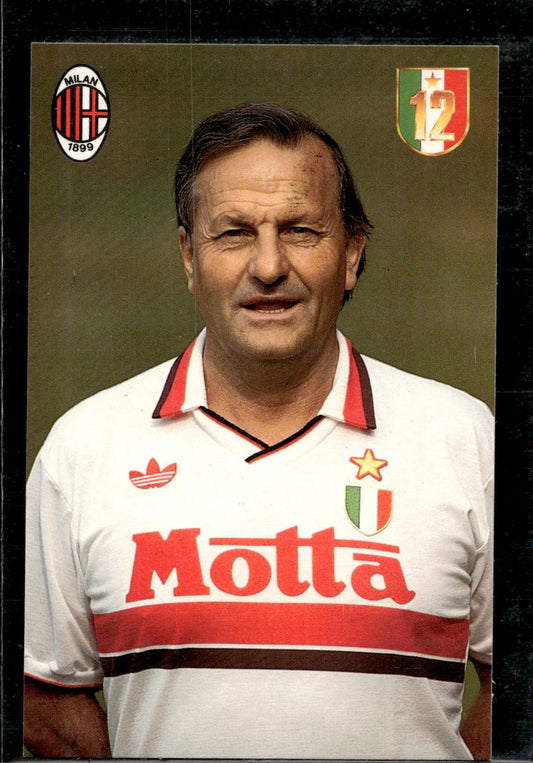 cartolina postcard calcio Milan Italo Galbiati 1992