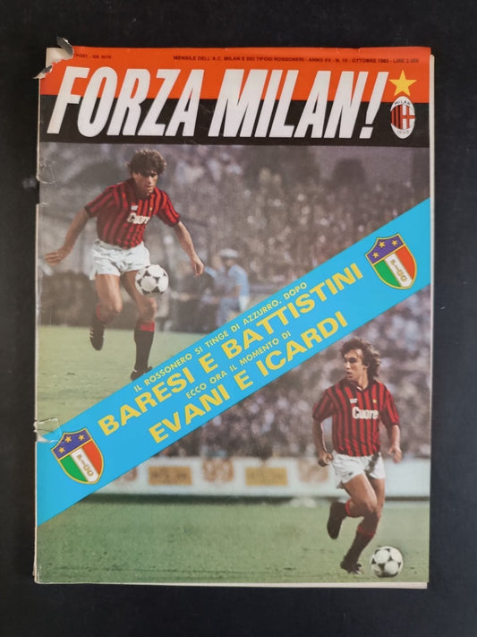 rivista FORZA MILAN - Milan Clubs - anno 1983 n 10 Icardi