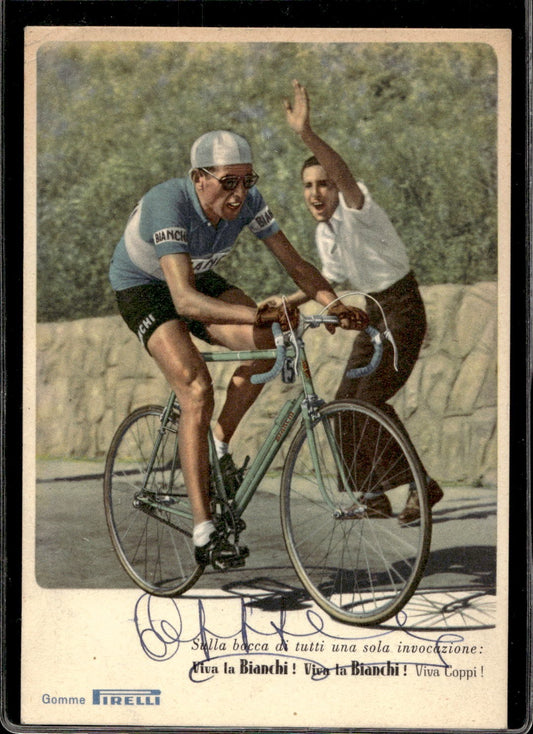cartolina postcard ciclismo Fausto Coppi Con Autografo (2)