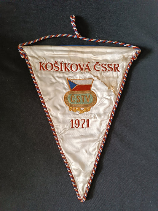 Gagliardetto Pennant Ko��kov� ?SSR ?STV 1971 Cecoslovacchia Basket Vintage