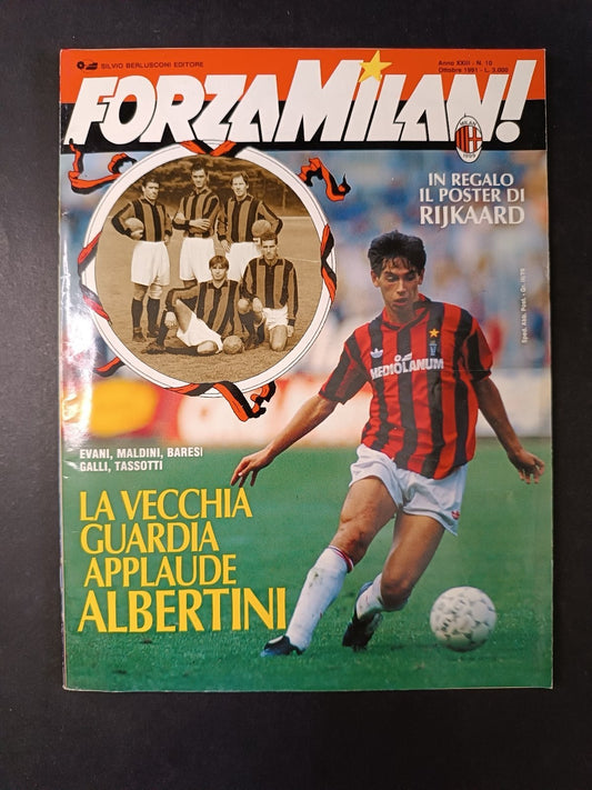 rivista FORZA MILAN - anno 1991 numero 10 (A) Albertini (con poster)