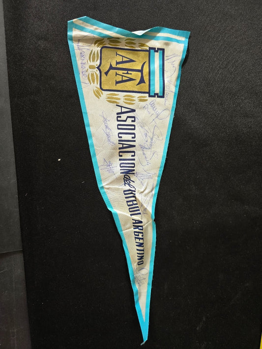 Gagliardetto pennant Banderin Afa Argentina Nazionale Autografato in originale B