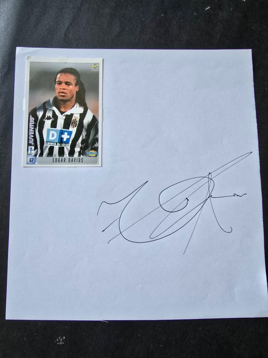 Autografo autograph originale su foglietto  Edgar Davids