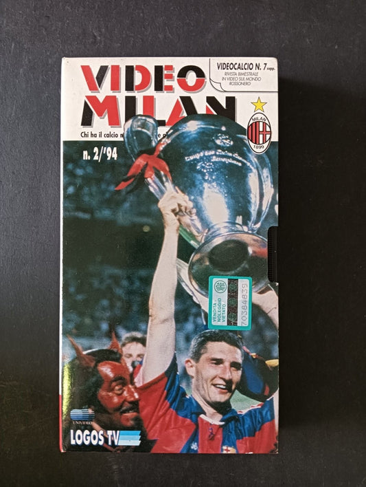 VHS VIDEOCALCIO n 7 VIDEOMILAN n 2 '94 Logos Tv