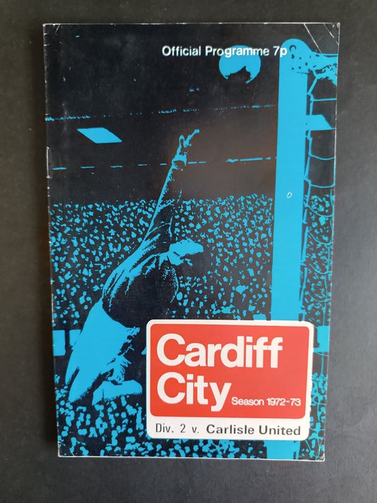 programma calcio Cardiff City vs Carlise Utd1972