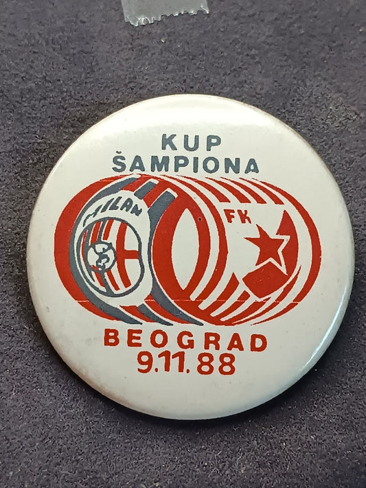 Old Pins Pin Badge Spilla A.C.Milan Coppa campioni 1988 stella rossa spilla