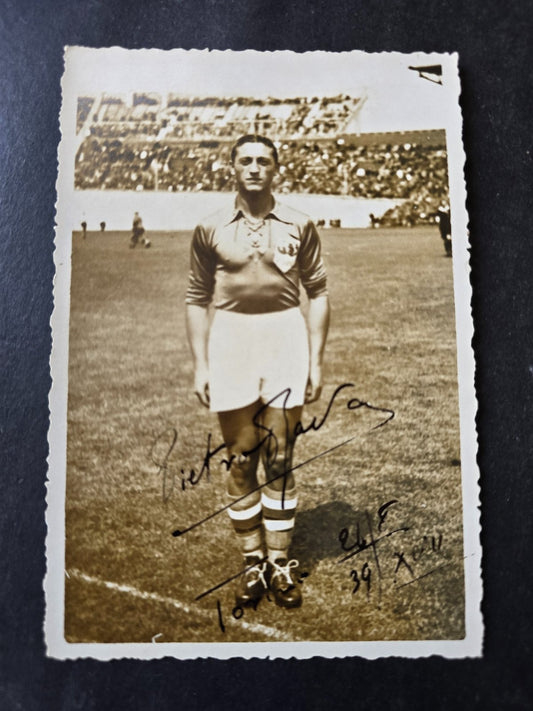 Autografo autograph originale su foto Pietro Rava  1939 Juventus Nazionale