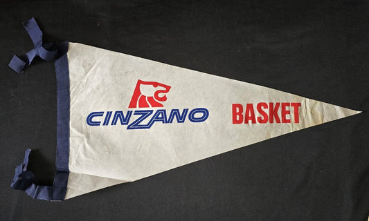 Gagliardetto Pennant  CINZANO Olimpia Milano Basket FIP originale  oltre 60cm