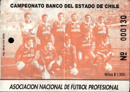 biglietto stadio CAMPEONATO BANCO DEL ESTADO DE CHILE N 000130