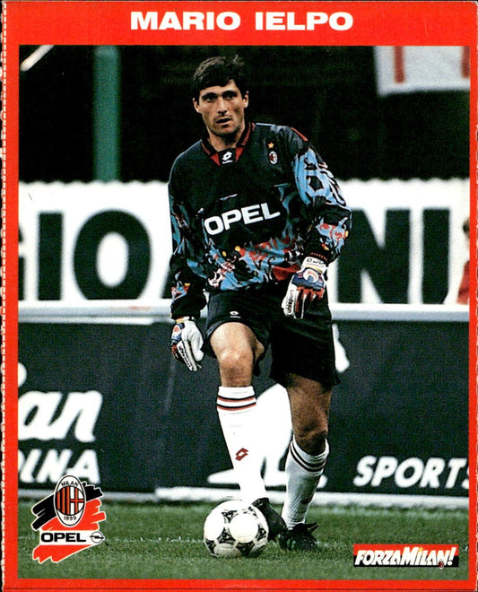 cartolina calciatori Ielpo con Opel Omega