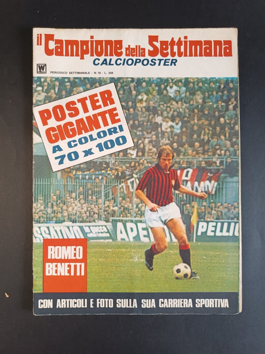 rivista/poster IL CAMPIONE della SETTIMANA n 18 - Benetti