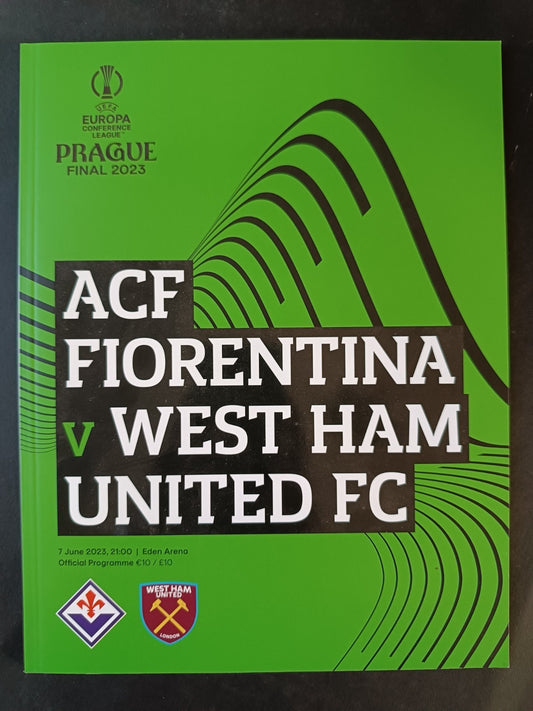 Programma ufficiale Eufa Conference League Prague Final Fiorentina West Ham 2023