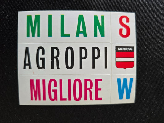 Figurine Panini 1972/73 adesivo fuori raccolta Milan Agroppi Mantova su velina