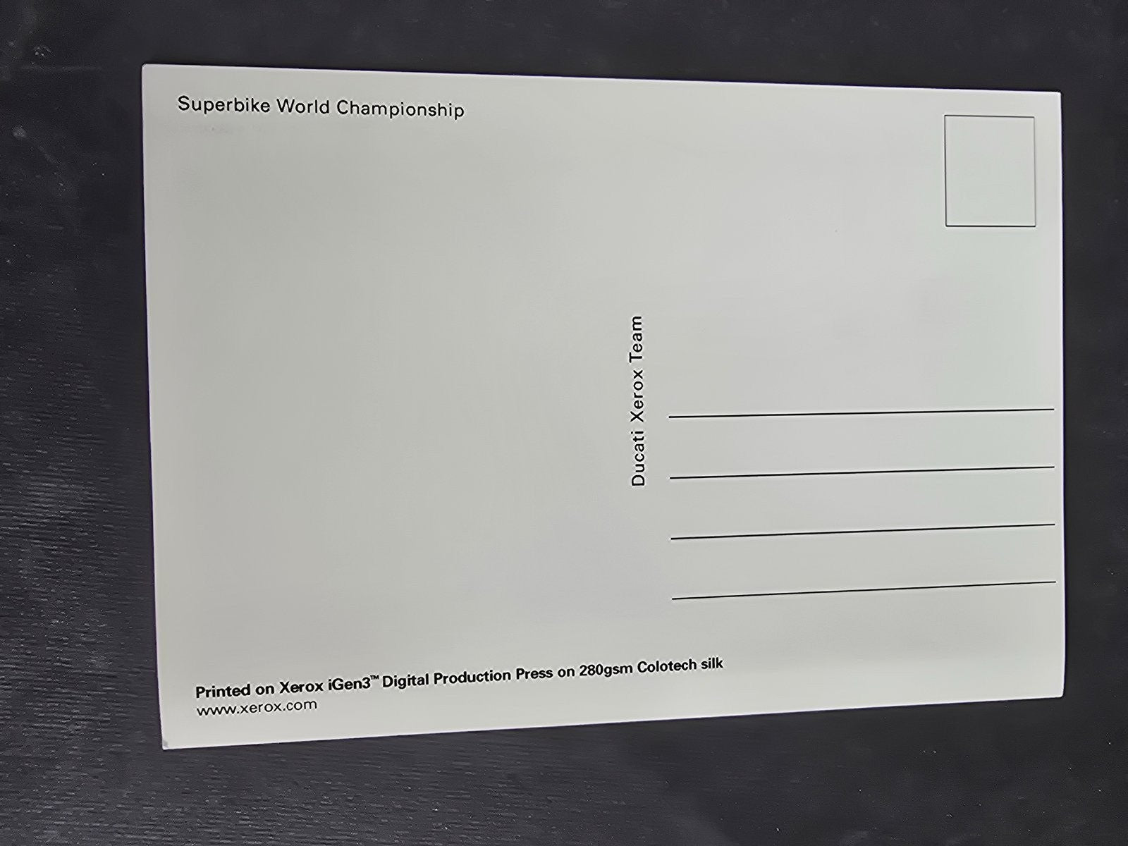 Autografo autograph originale su cartolina gp Lorenzo Lanzi motociclismo
