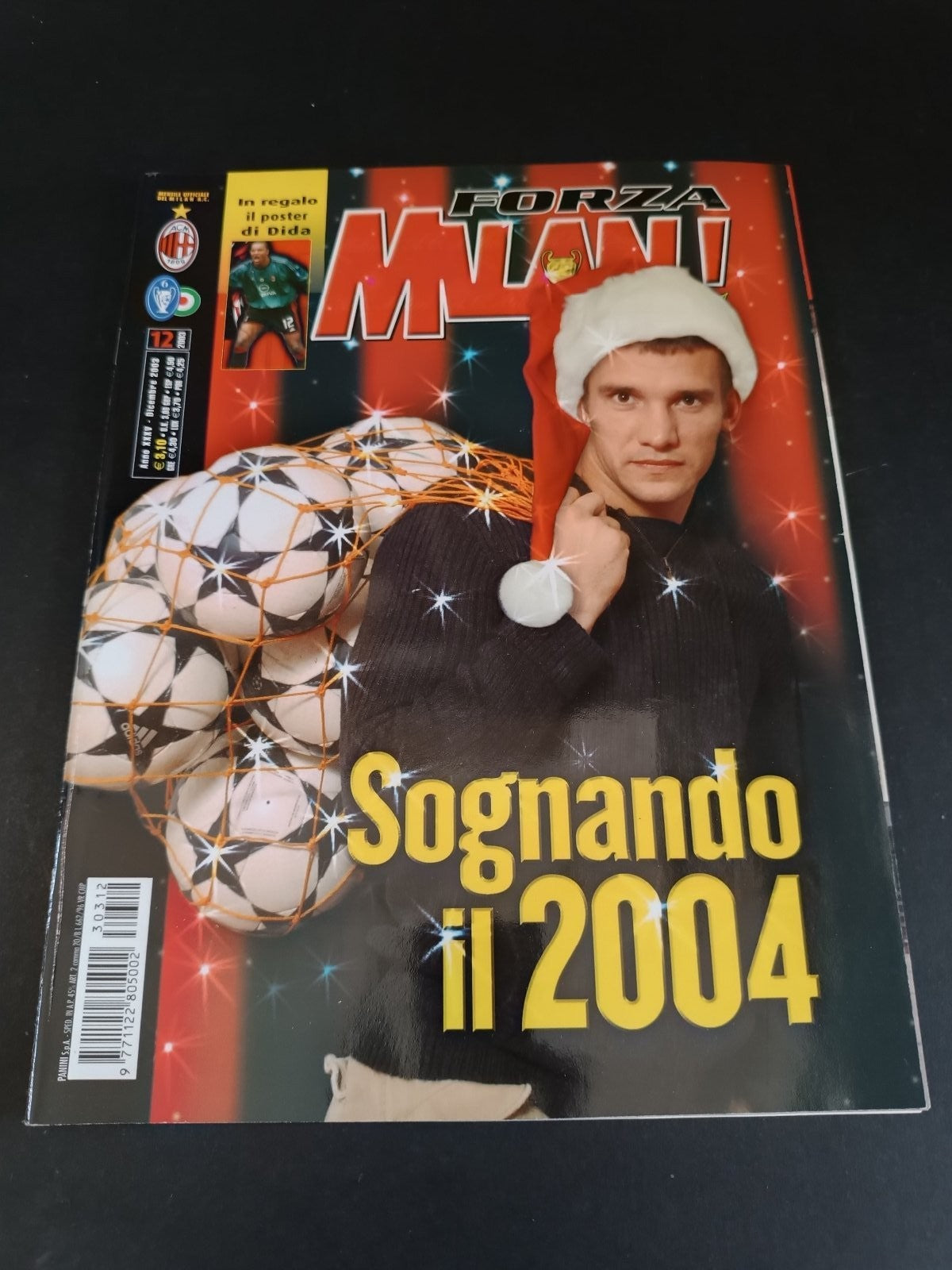 rivista FORZA MILAN - anno 2003 - n 12 Sheva Natale  (con poster)