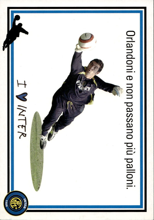 cartolina calciatori Inter Orlandoni
