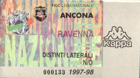 biglietto stadio ANCONA - RAVENNA 1997/98