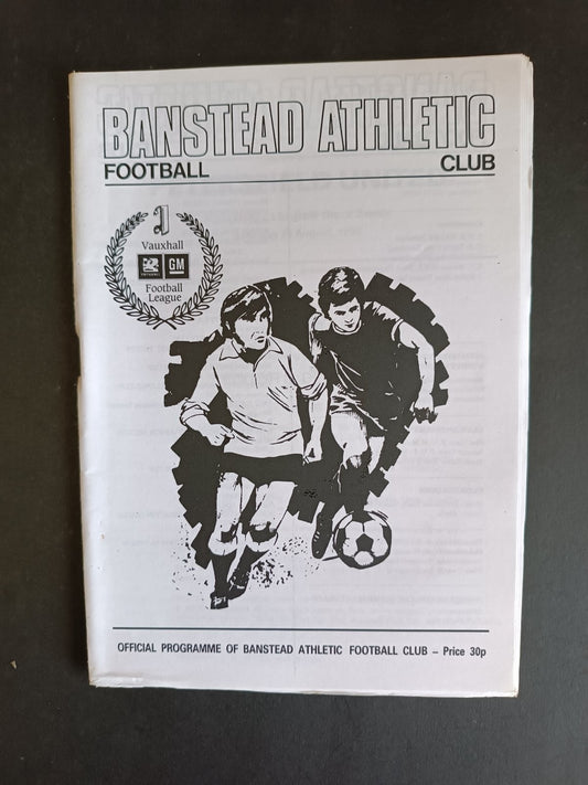 programma calcio Banstead Athletic programma