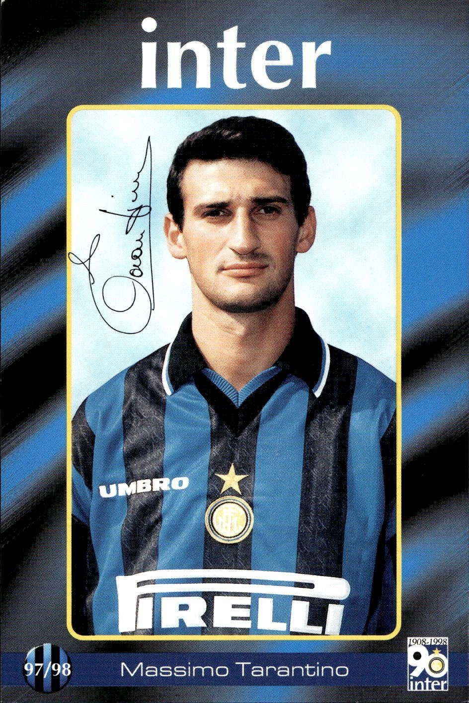 cartolina calciatori Inter 97/98 Tarantino