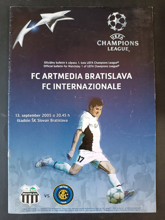 Programma Champions League Bratislava Inter 2005