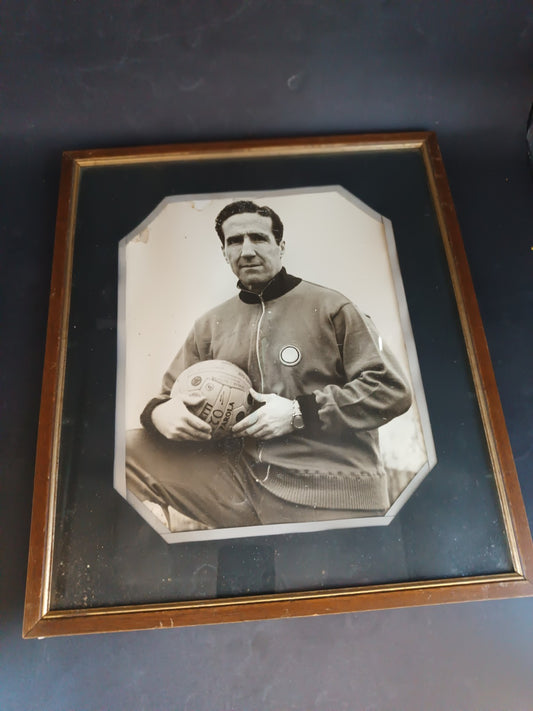 quadro con cornice fotografia HELENIO HERRERA (30x40 cm circa)  San Siro Arisi