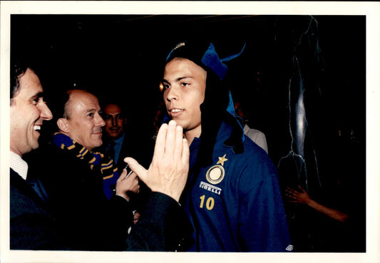 fotografia originale Inter festa Ronaldo Lu�s Naz�rio de Lima Il FENOMENO 3