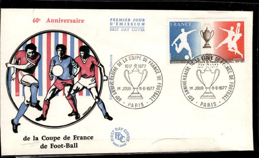 busta primo giorno 60� Ann coupe de France 1977