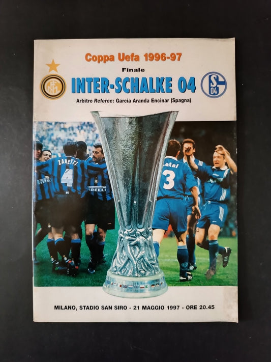 programma ufficiale COPPA UEFA 1996-97 INTER SCHALKE 04 - Milano 21 maggio 1997