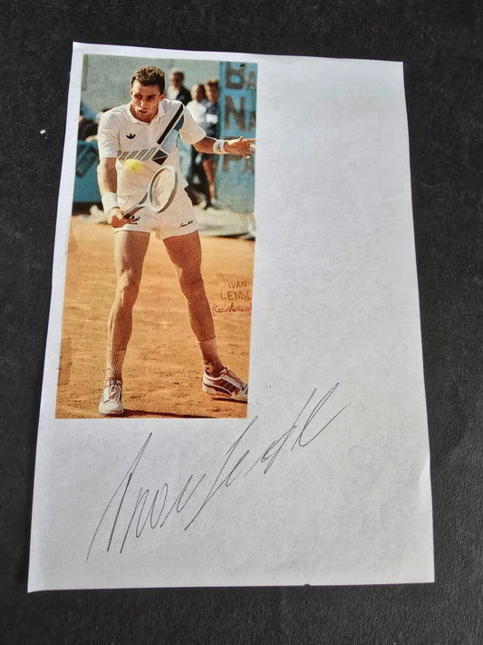 Autografo autograph originale su foglietto Ivan Lendl tennis
