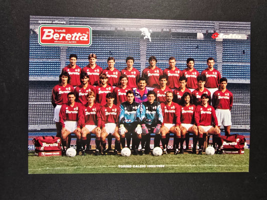 cartolina ufficiale TORINO CALCIO 1993/9 Lotto Beretta autografi stampati