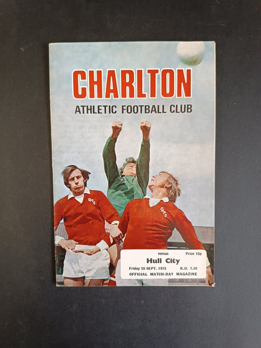 programma calcio Charlton Athletic vs Hull City 1975