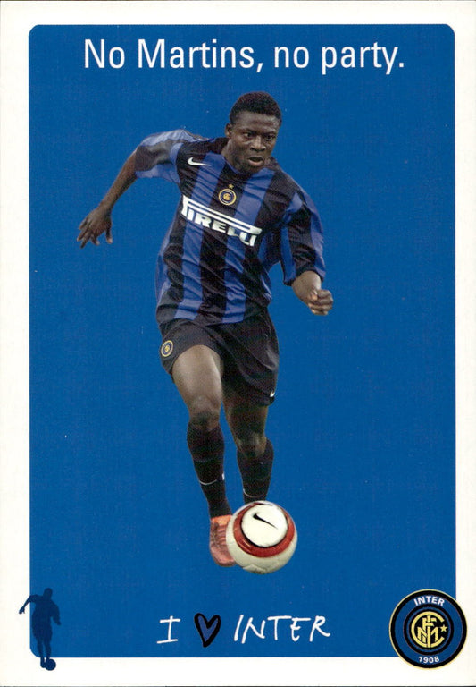 cartolina calciatori Inter no Martins no party