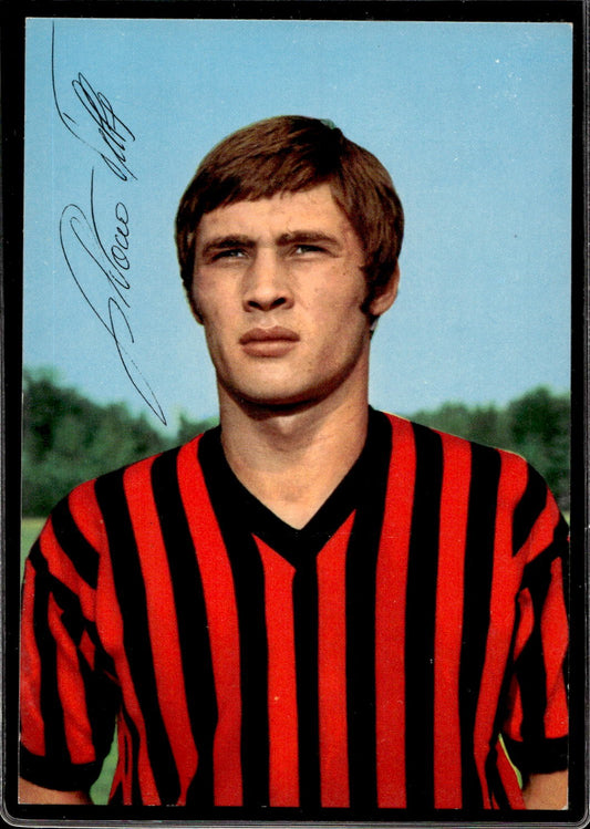 cartolina postcard Calcio Milan Silvano Villa