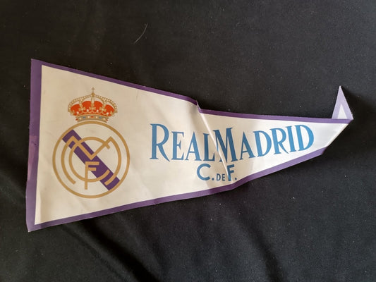 Gagliardetto Pennant Real Madrid C.F. Spagna Calcio Vintage -