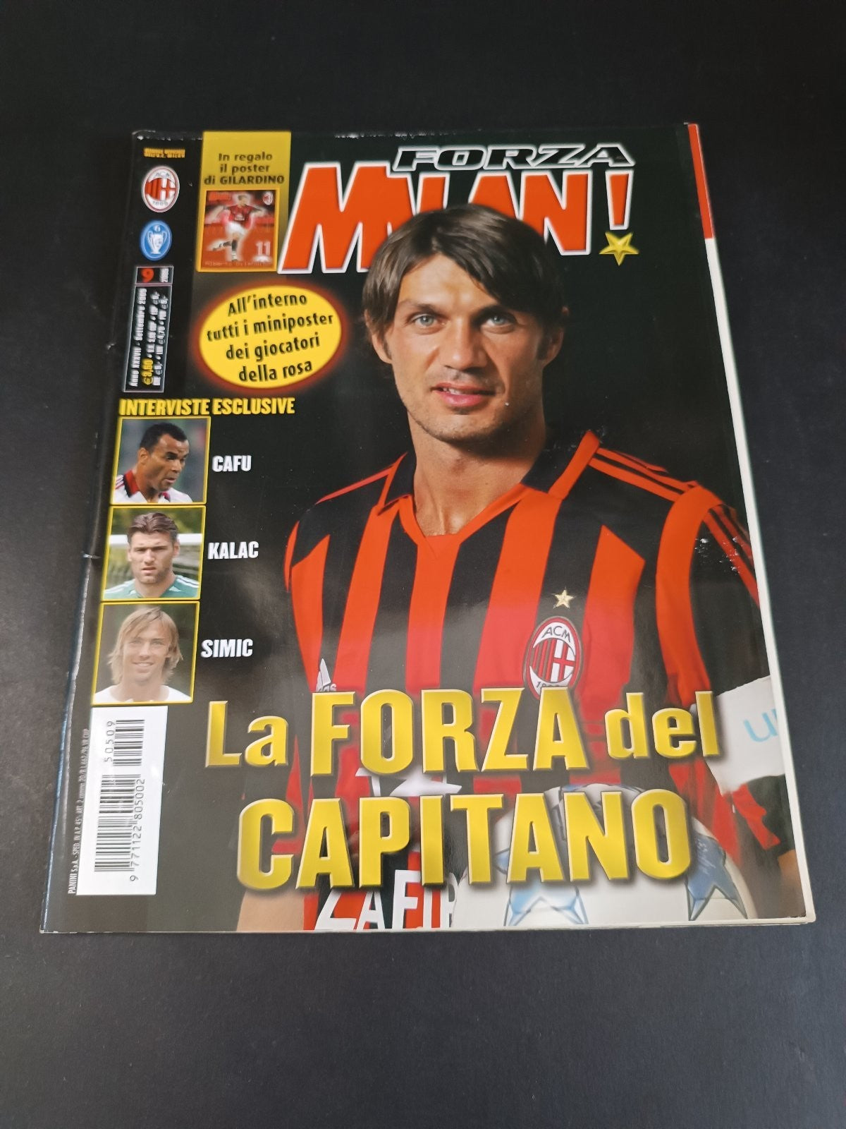 rivista FORZA MILAN - anno 2005 - n 9 Maldini (con poster)