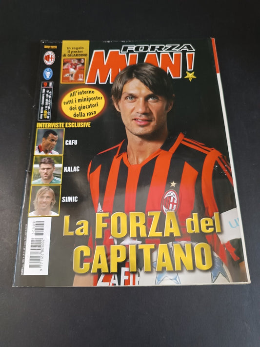 rivista FORZA MILAN - anno 2005 - n 9 Maldini (con poster)