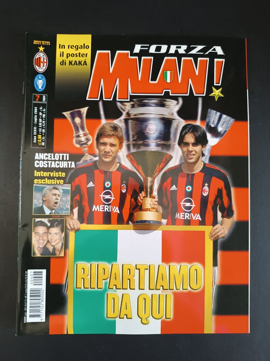 rivista FORZA MILAN - anno 2004 - n 7 Kaka (con poster)