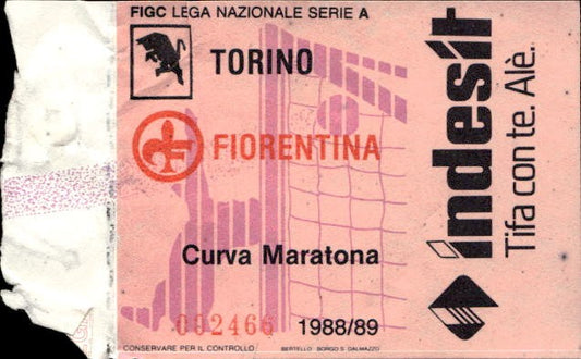 Biglietto stadio Torino-Fiorentina Lega Nazionale Serie A 1988-89