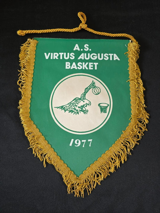 Gagliardetto Pennant  A.S. VIRTUS AUGUSTA BASKET 1977 originale