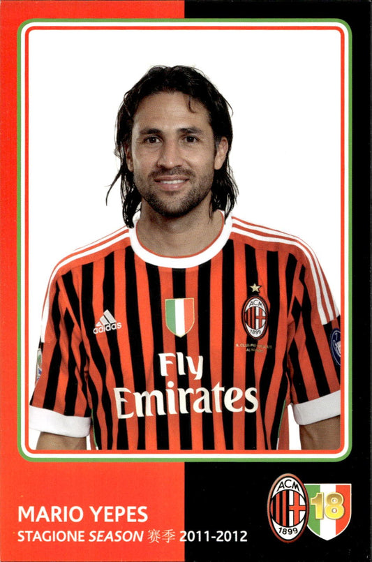 cartolina postcard Calcio Milan 2011-12 - Yepes