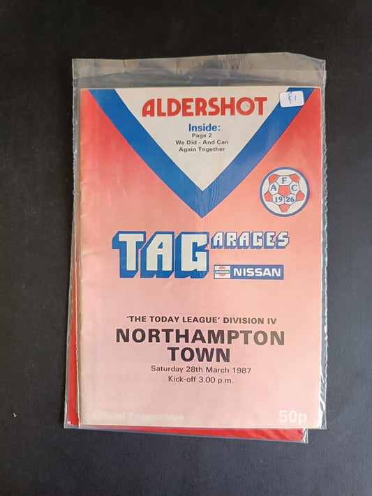 programma calcio Aldershot Fc vs Northampton Town 87
