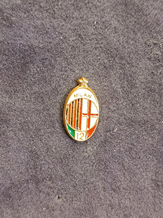 old pins Pin Badge Spilla A.C.Milan ovale 12 stella scudetti senza piedino 237