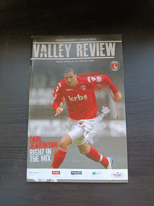 programma calcio Charlton Athetlic V Carlisle United 1st 2011